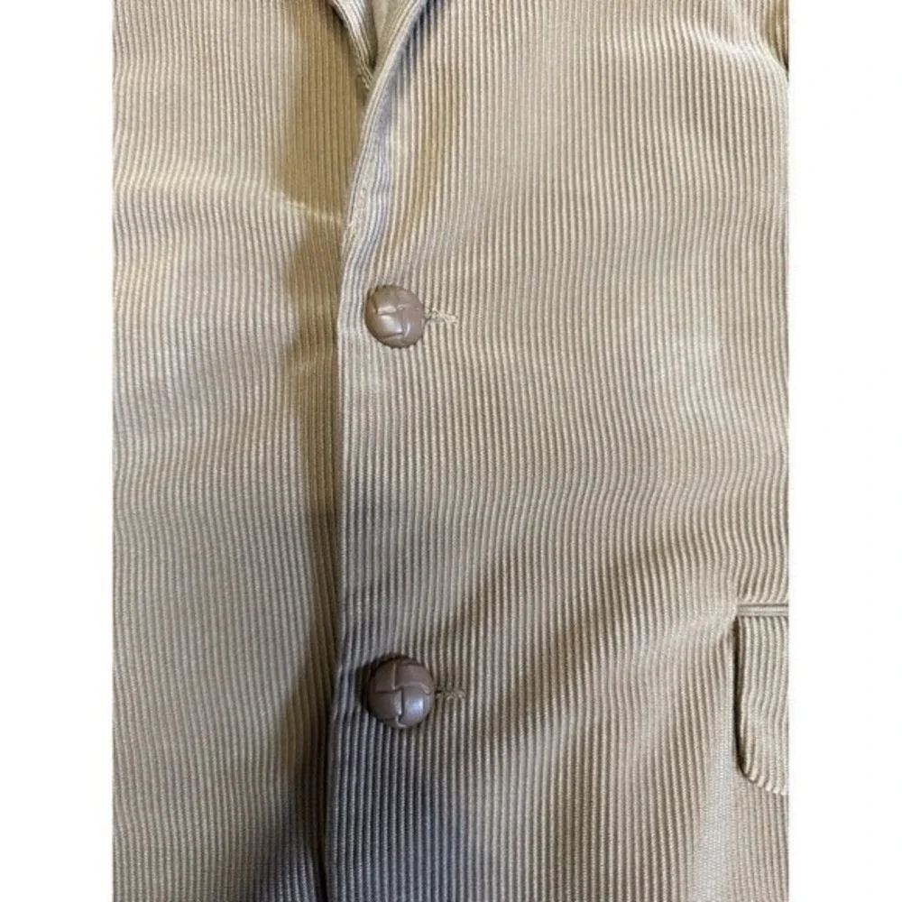 Stag Hill by Hoboand Tan Corduroy Blazer Jacket Size XL, Vintage,‎ wood buttons